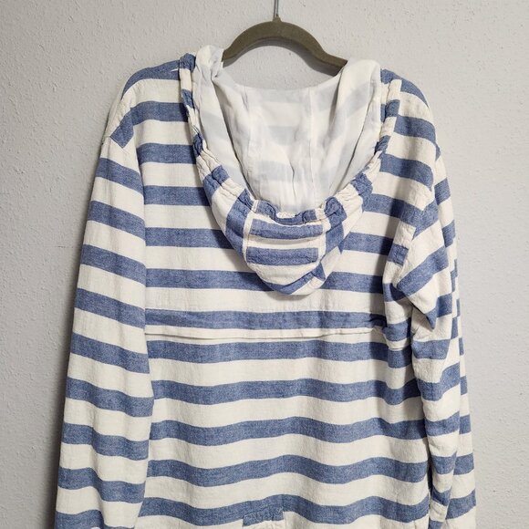 Thread & Supply Nautical Beach Nantucket Linen Blend Hoodie Medium - Picture 3 of 8